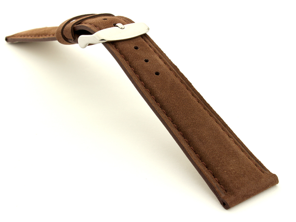 Suede Genuine Leather Watch Strap Teacher Cocoa 03