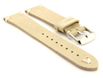 Genuine Leather Watch Strap in Oldfangled Style Texas Beige 20mm