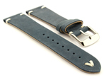 Genuine Leather Watch Strap in Oldfangled Style Texas Blue 20mm