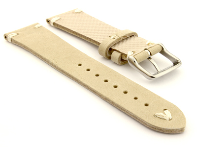 Genuine Leather Watch Strap in Oldfangled Style Texas Beige 18mm