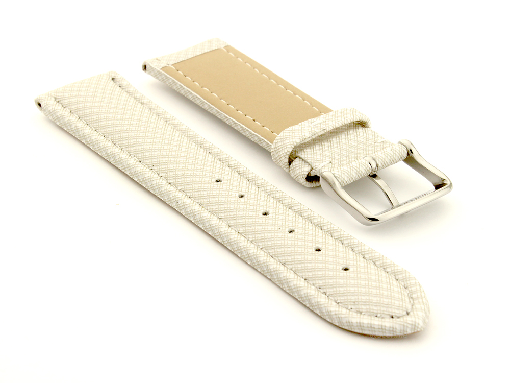 Synthetic Waterproof Watch Strap Toulon White 02