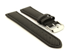 Synthetic Waterproof Watch Strap Toulon Black 18mm