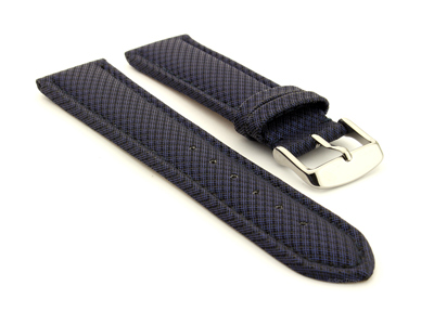 Synthetic Waterproof Watch Strap Toulon Blue 24mm