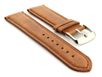 Extra Long Genuine Leather Watch Strap Twister Brown / Brown 22mm