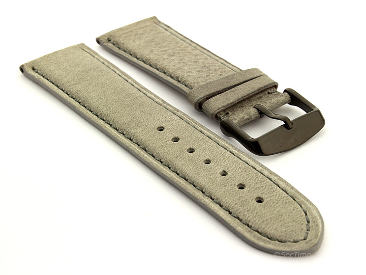 Flat Leather Watch Strap AA_12 with BB_12 Stitching Twister 01 02