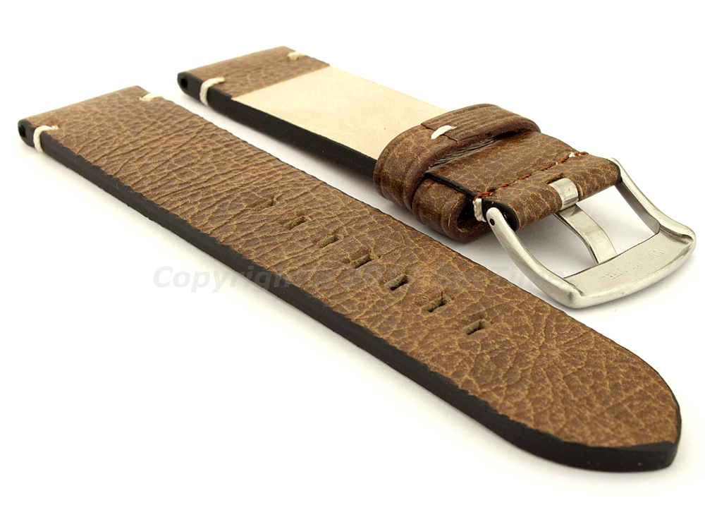 Vintage Paris Genuine Leather Watch Strap Brown 02