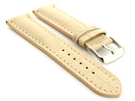 Leather Watch Strap VIP - Alligator Grain Cream 24mm