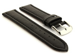 Polyurethane Waterproof Watch Strap Black 18mm