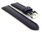 Polyurethane Waterproof Watch Strap Blue 22mm - Click Image to Close