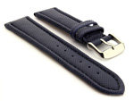 Polyurethane Waterproof Watch Strap Blue 24mm