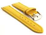 Polyurethane Waterproof Watch Strap Yellow 22mm