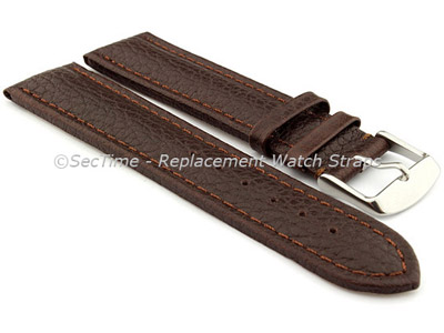 Watch Strap Band Freiburg RM Genuine Leather 28mm Dark Brown/Brown