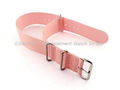 NATO G10 Watch Strap Military Nylon Divers (3 rings) Salmon 18mm 