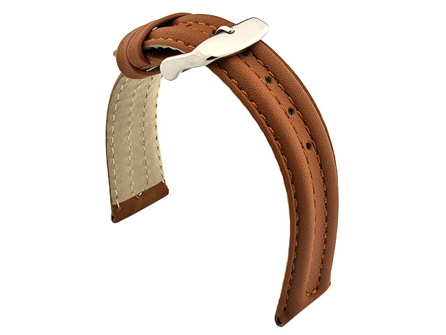 WATCH STRAP BASEL Genuine Leather Brown/Brown 22mm 