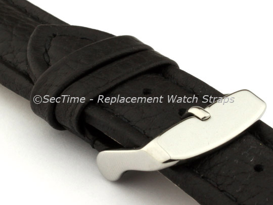 Watch Strap Band Freiburg RM Genuine Leather 22mm Black/Black