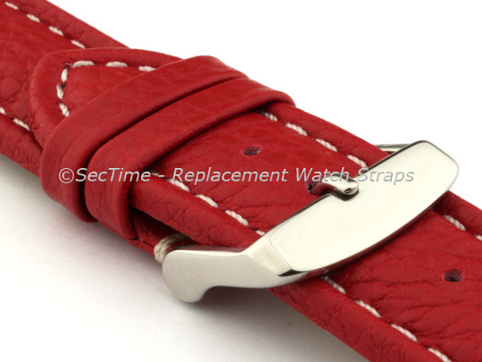 Watch Strap Band Freiburg RM Genuine Leather 20mm Red/White