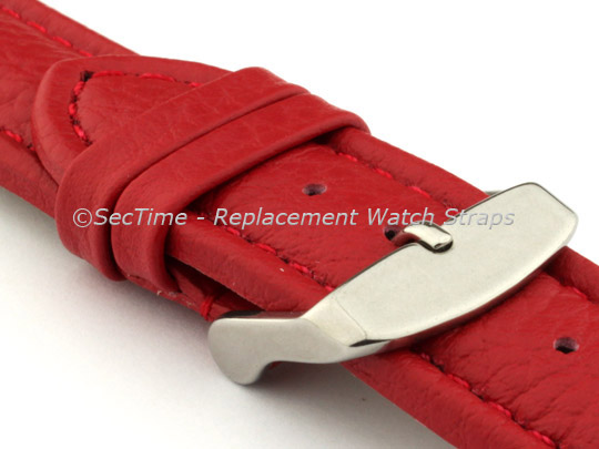 Watch Strap Band Freiburg RM Genuine Leather 24mm Red/Red