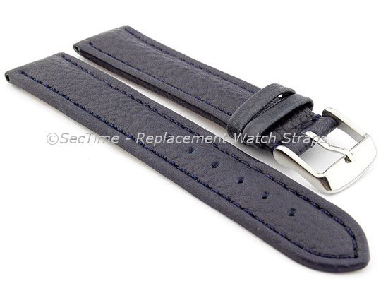 Watch Strap Band Freiburg RM Genuine Leather 28mm Navy Blue/Blue