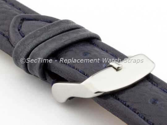 Watch Strap Band Freiburg RM Genuine Leather 22mm Navy Blue/Blue