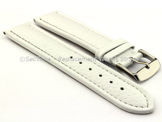 Watch Strap Band Freiburg RM Genuine Leather 28mm White/White