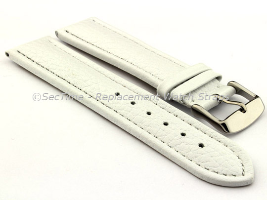 Watch Strap Band Freiburg RM Genuine Leather 18mm White/White