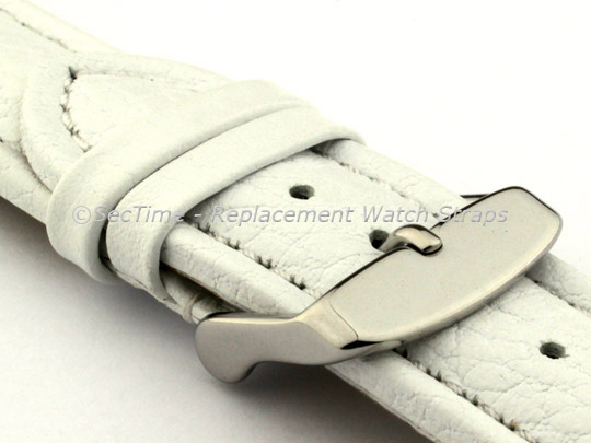 Watch Strap Band Freiburg RM Genuine Leather 28mm White/White