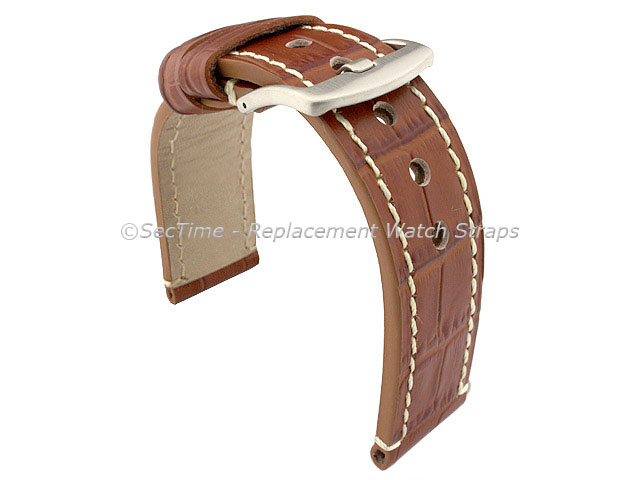 Genuine Leather Watch Strap CROCO GRAND PANOR 20mm