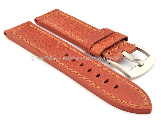 Replacement WATCH STRAP Luminor Genuine Leather Brown/Brown 22mm