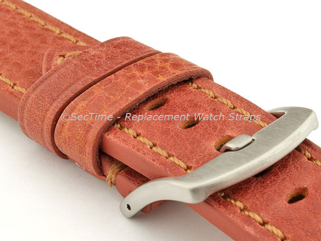 Replacement WATCH STRAP Luminor Genuine Leather Brown/Brown 26mm