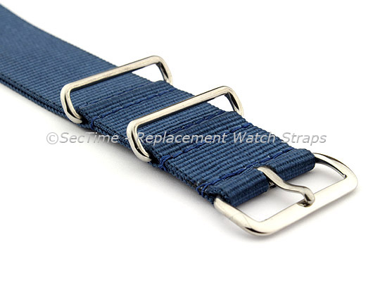 NATO G10 Watch Strap Military Nylon Divers (3 rings) Navy Blue 24mm 