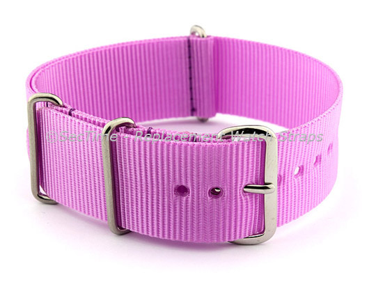 NATO G10 Watch Strap Military Nylon Divers (3 rings) Lilac 20mm 