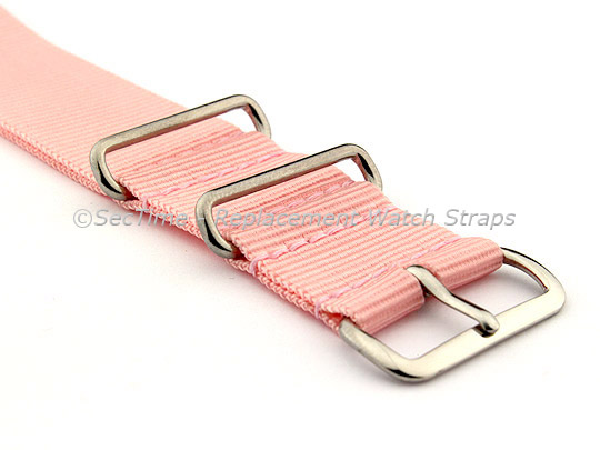 NATO G10 Watch Strap Military Nylon Divers (3 rings) Salmon 18mm 