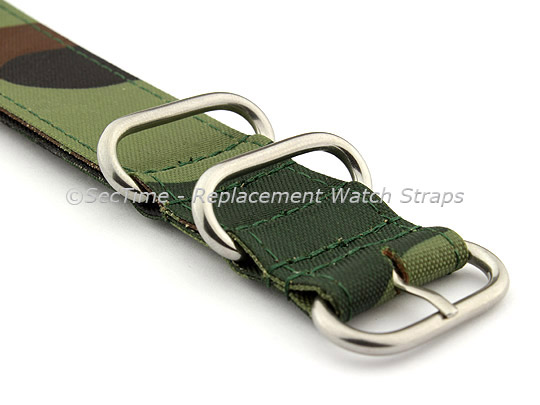 NATO G10 Watch Strap Military Nylon Divers (3 rings) Camouflage 18mm 