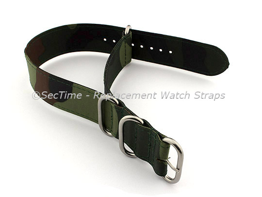 NATO G10 Watch Strap Military Nylon Divers (3 rings) Camouflage 24mm 