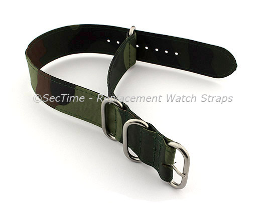 NATO G10 Watch Strap Military Nylon Divers (3 rings) Camouflage 22mm 