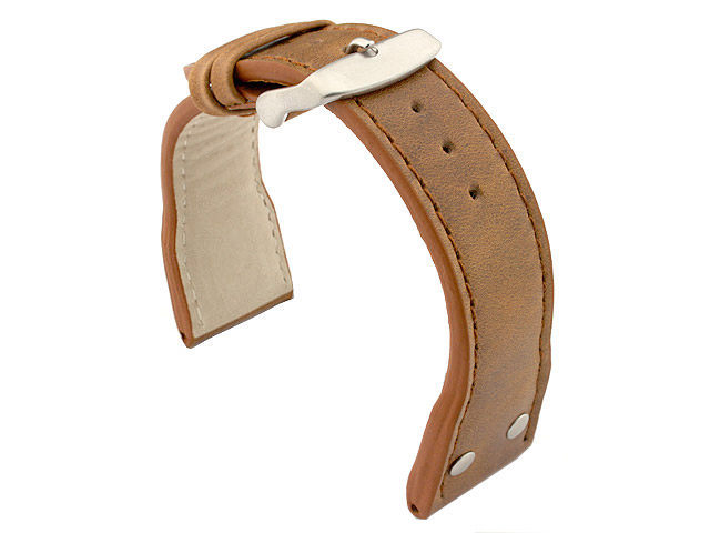 Genuine Leather Watch Strap PILOT fits IWC Brown 24mm